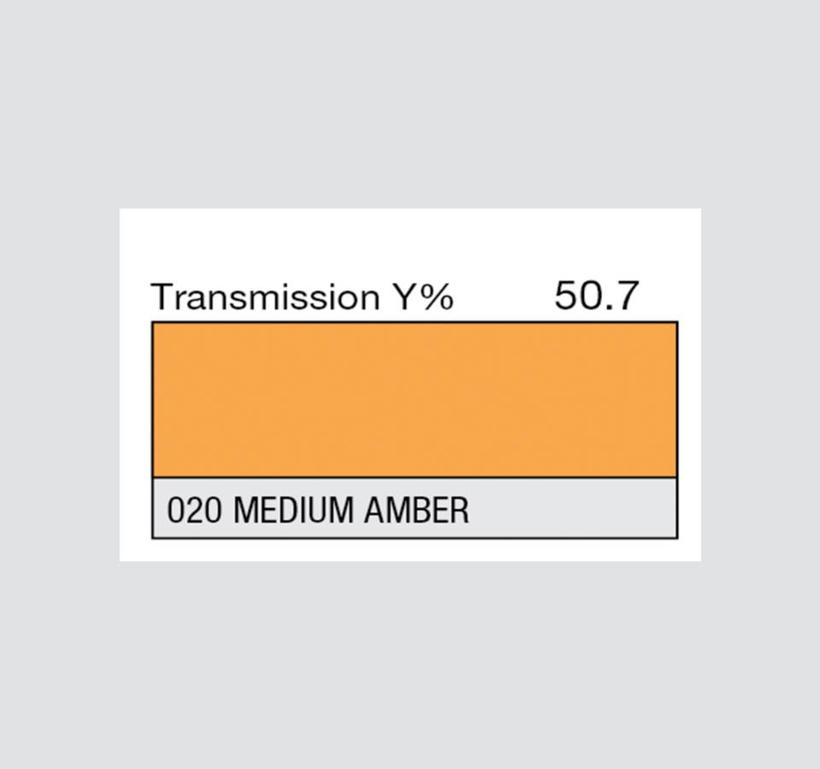 LEE-Filters, Nr. 020, Rolle 762x122cm normal, Medium Amber