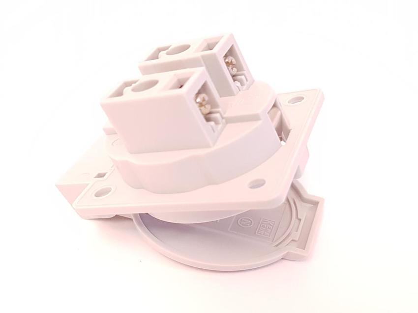 Schukoeinbausteckdose grau ABL Schraubanschlüsse, 1,5 - 2,5mm², *SONDERPREIS RESTPOSTEN*