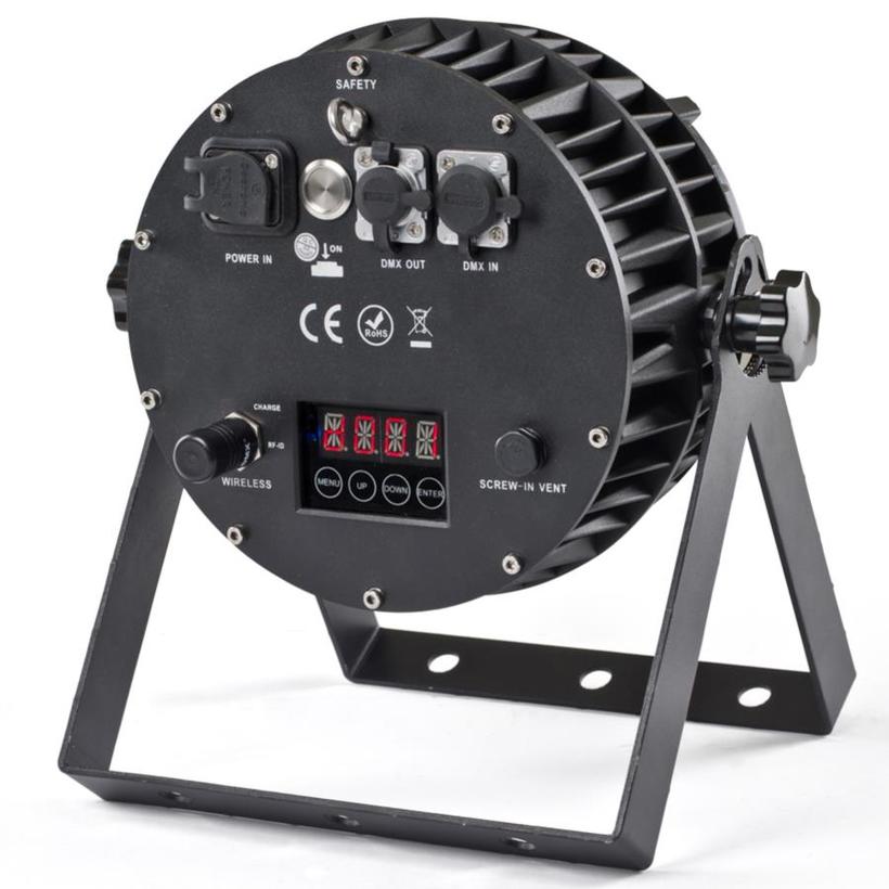 EXPOLITE TourPAR Akku Outdoor, IP65, Wi-DMX, ca. 10h 7x 6in1 12 Watt (RGBWA UV), 25°, Wireless (exklusiv Torblend