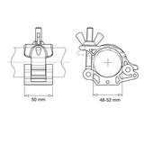 MANFROTTO LP EYE COUPLER WITH M12 BOLT+ NUT new code C464-1 --> Klemmbereich: 48-52mm