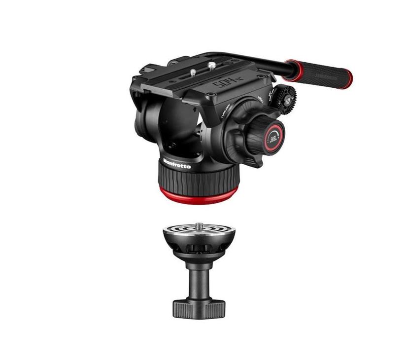 MANFROTTO Fluid-Videokopf 504X mit Stativ 635 Fast Carbon und Tasche