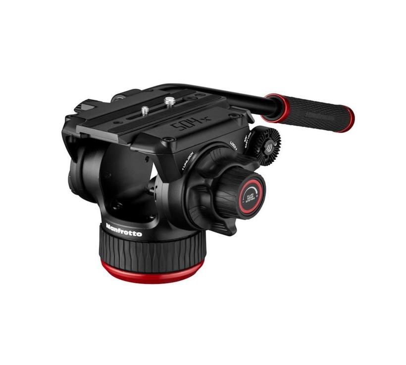 MANFROTTO Fluid-Videokopf 504X mit Stativ 635 Fast Carbon und Tasche