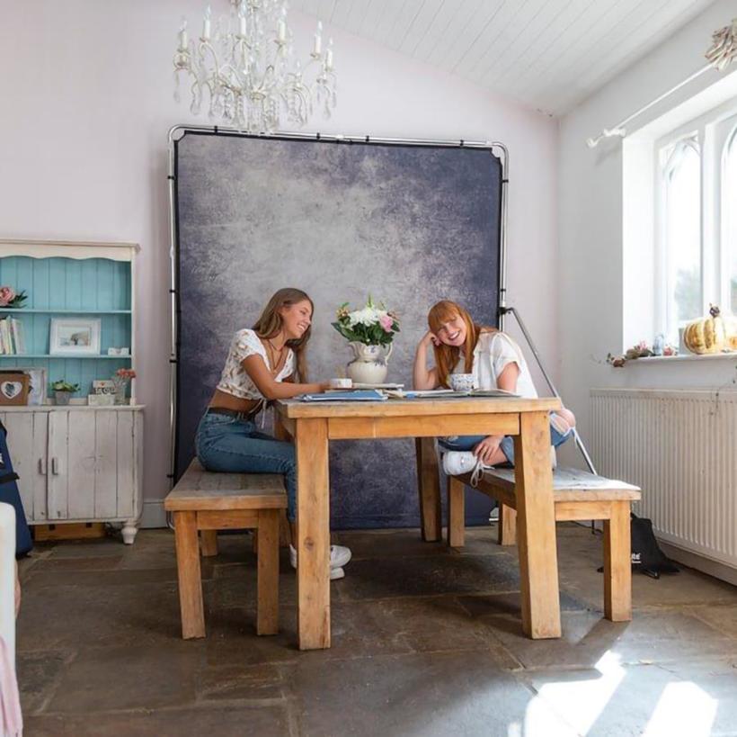 Manfrotto EzyFrame Vintage Cover Smoke, 2 x 2,3m Bespannung im Vintage-Stil, Farbe: Rauchgrau, OHNE Rahmen und Tasche