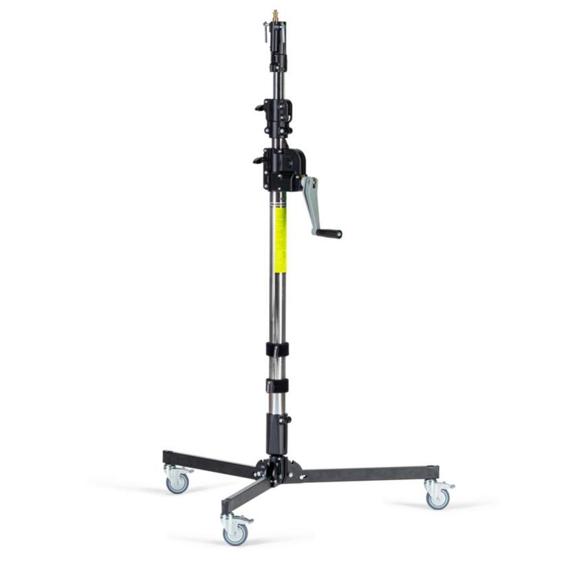 MANFROTTO LOW BASE 3 SECTION WIND UP WITH BRAKED WHEELS max. Höhe: 276cm, max. Belastung: 30kg