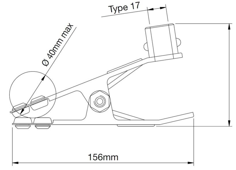 MANFROTTO SPRING CLAMP (Verpackung: Blister) Federklemme M. 16 mm Hülse --> bis Ø 40mm Klemmbereich