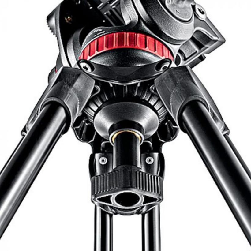 MANFROTTO Aluminium Teleskop Doppelrohr Stativ 