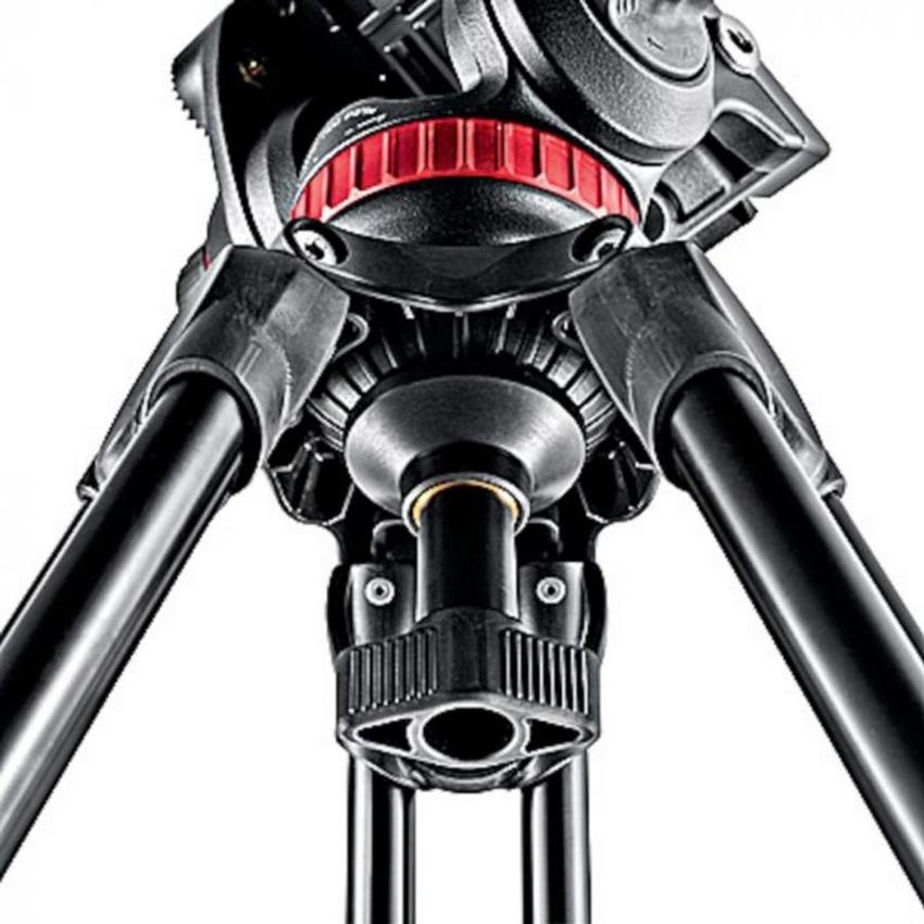 MANFROTTO Aluminium Teleskop Doppelrohr Stativ 