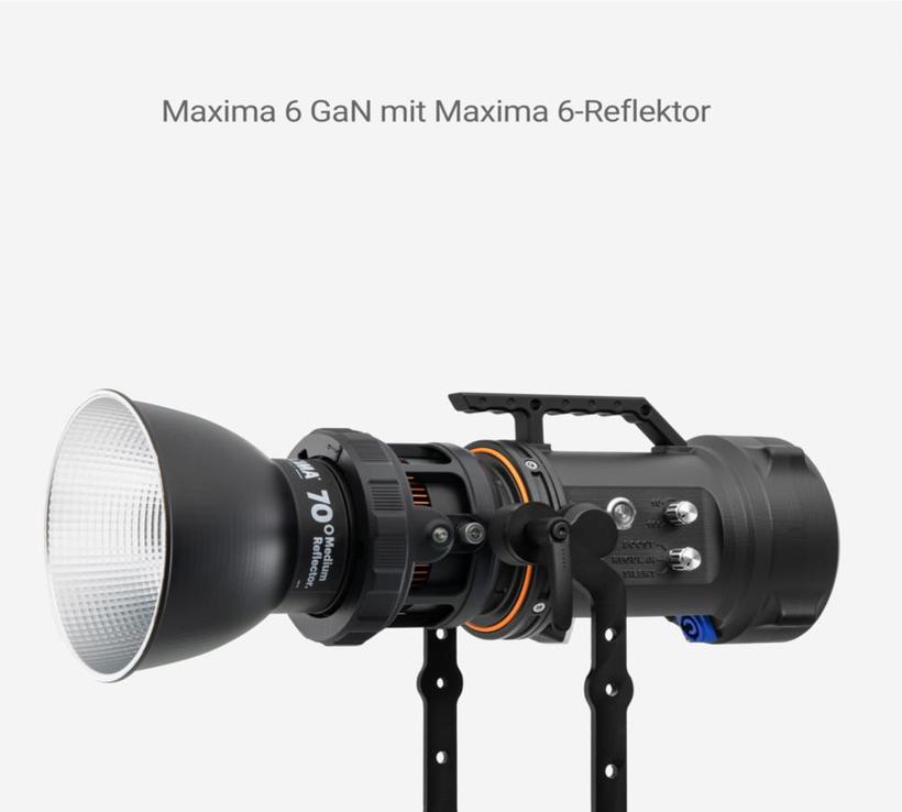 Maxima 6 Standard Bowens Kit, 5600K,  inc. Bowens-Adapter Maxima 6 GaN mit Flight Case, Anschlusskabel & Adapter