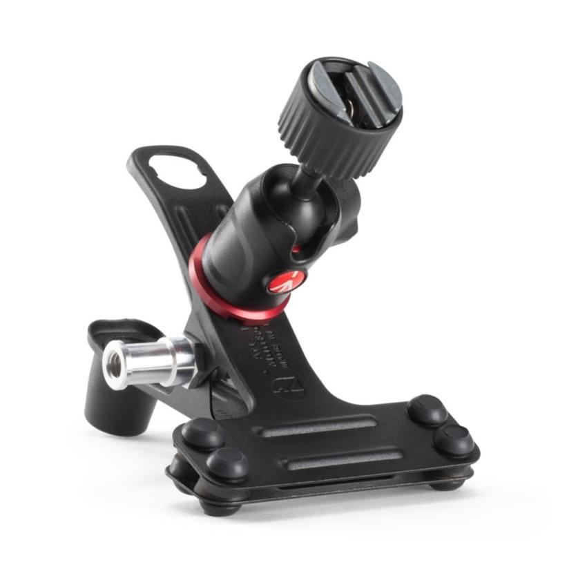 MANFROTTO COLD SHOE SPRING CLAMP Federklemme mit Zubehörschuh -->bis Ø40mm Klemmbereich