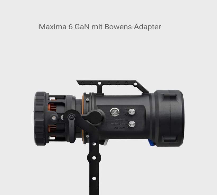 Maxima 6 Standard Bowens Kit, 5600K,  inc. Bowens-Adapter Maxima 6 GaN mit Flight Case, Anschlusskabel & Adapter