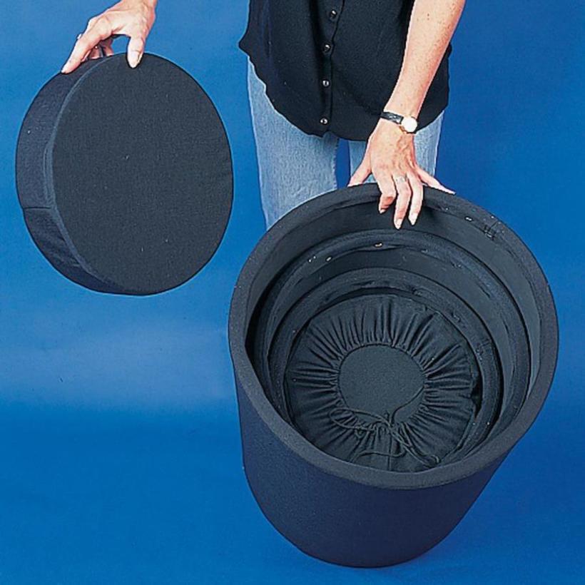 Manfrotto 4 Sitzrollen in verschiedenen Höhen, Schwarz 