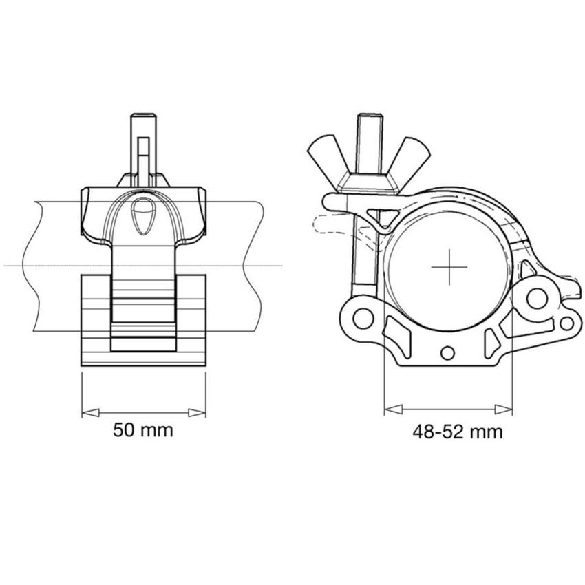 MANFROTTO LP SWIVEL EYE COUPLER LP EYE Kuppler mit Drehgelenk --> Klemmbereich: 48-52mm