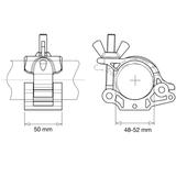 MANFROTTO LP 90° FIXED EYE COUPLER LP EYE Kuppler 90° fixiert --> Klemmbereich: 48-52mm