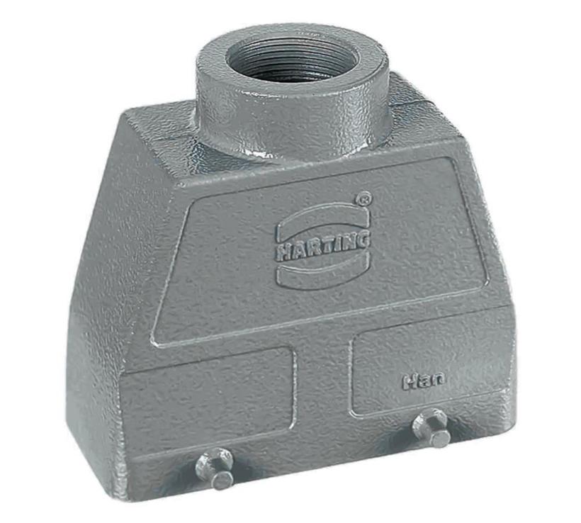 Harting HB-16 Tg PG21, Tüllengehäuse, gerade Hohe Bauform, ohne Bügel, ohne Gummilippe