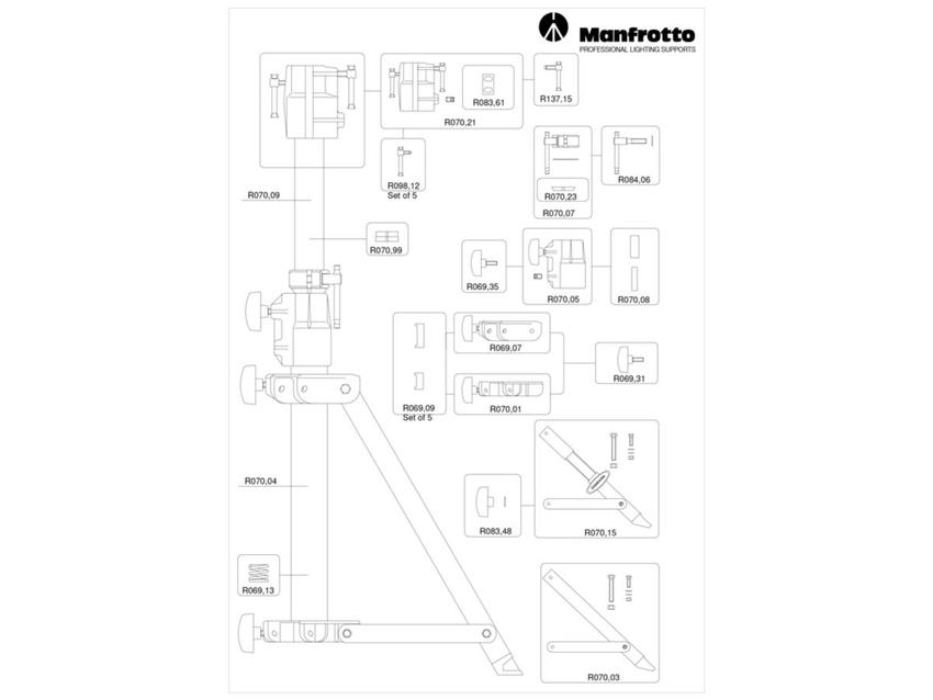 MANFROTTO BASE COLUMN Manfrotto-Lighting / Avenger / Ersatzteil