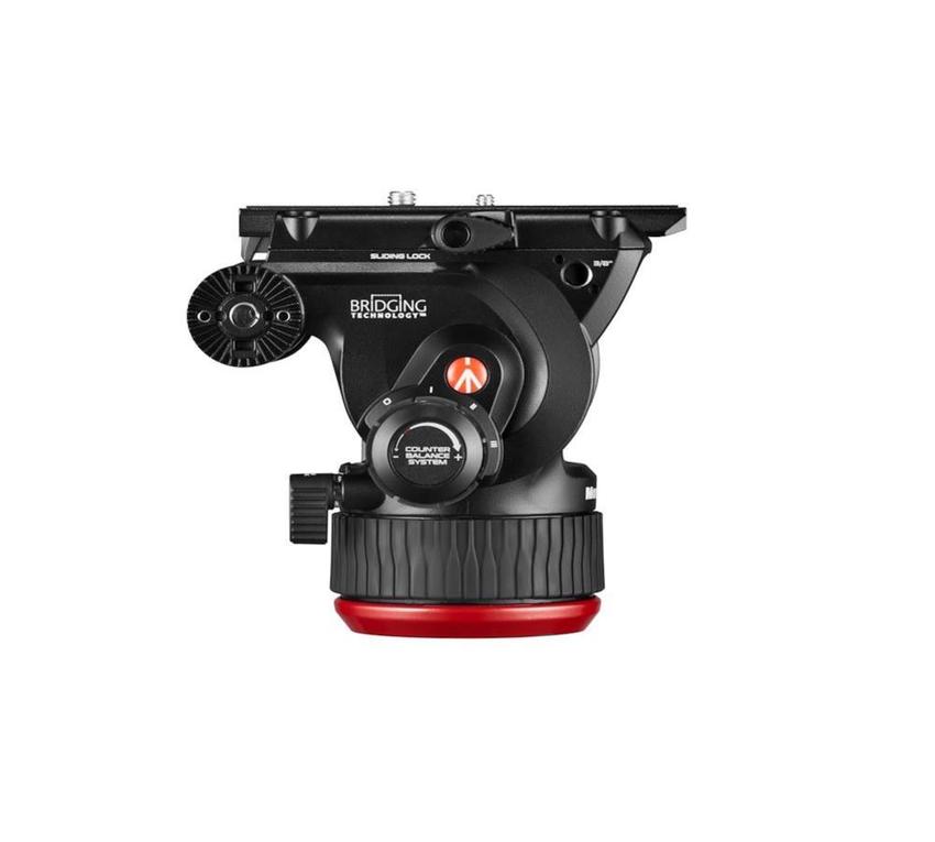MANFROTTO Fluid-Videokopf 504X mit Stativ 645 Fast Twin Alu und Tasche