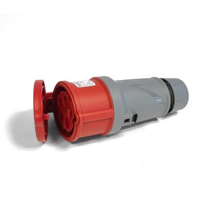 CEE Mennekes, 5pol, 16A/400V, Kupplung, Farbe ROT/GRAU, IP44 "PowerTOP Plus", Anschluß: Schraub-Klemmen ErgoCONTACT