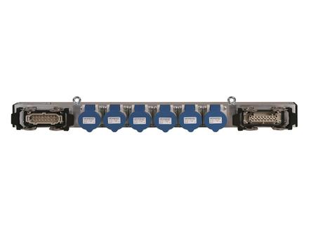 Ultralite Aluverteilerleiste STVA206CE IN:Multipin 16p. OUT:1xMultipin 6xCEE 16 blau