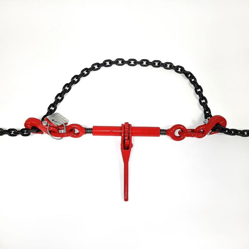 Ultralite Ratschen-Lastenspanner n.EN 12195-3 für 6mm Ketten Ausdrehsicherung, zwei Verkürzungshaken mit Stiftsicherung