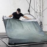 Manfrotto EzyFrame Vintage Sage, 2x2,3m, Hintergrund im Vintage-Stil, Farbe: Salbei, inkl. Rahmen und Tasche