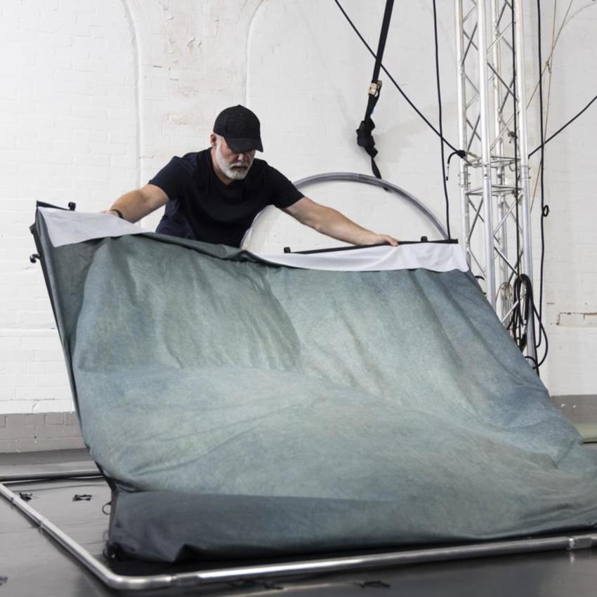 Manfrotto EzyFrame Vintage Sage, 2x2,3m, Hintergrund im Vintage-Stil, Farbe: Salbei, inkl. Rahmen und Tasche