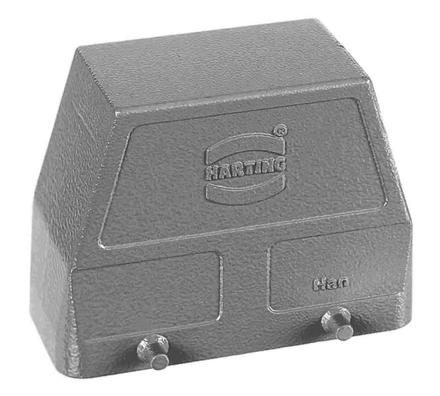 Harting HB-16 Ts PG21, Tüllengehäuse, seitlich Hohe Bauform, ohne Bügel, ohne Gummilippe
