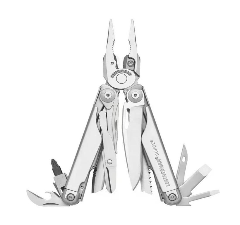 Leatherman SURGE, Farbe silber, inklusive Tasche, Verpackung Box, Das Kraftpaket mit der größten Zange