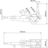 MANFROTTO PELICAN GAFFER GRIP Pelikan Klemme mit zwei 16mm Zapfen, Klemmbereich 15-80mm
