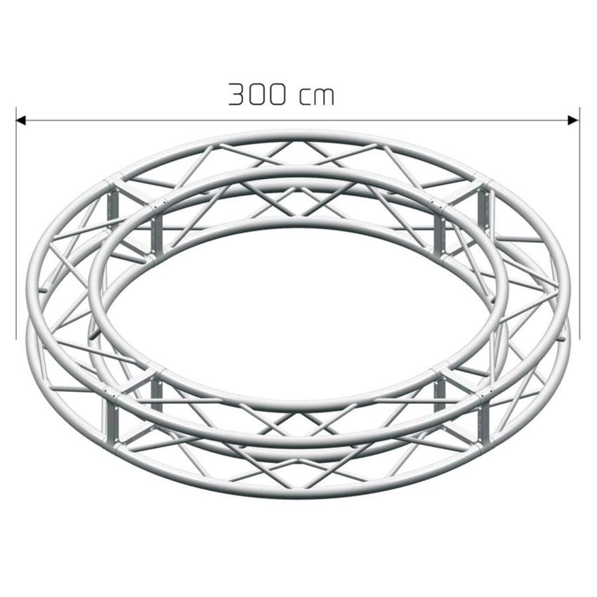 LITEC QX30SAC300A4 ST 29 cm. square - Circle ext. diam cm. 300, 4 sect.