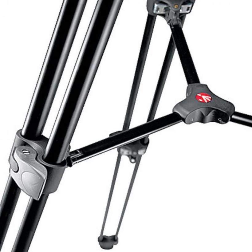 MANFROTTO Aluminium Teleskop Doppelrohr Stativ 