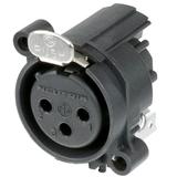 Neutrik 3pol-XLR Chassisbuchse, horizontale Leiterplattenm. Gold beschichtete Kontakte