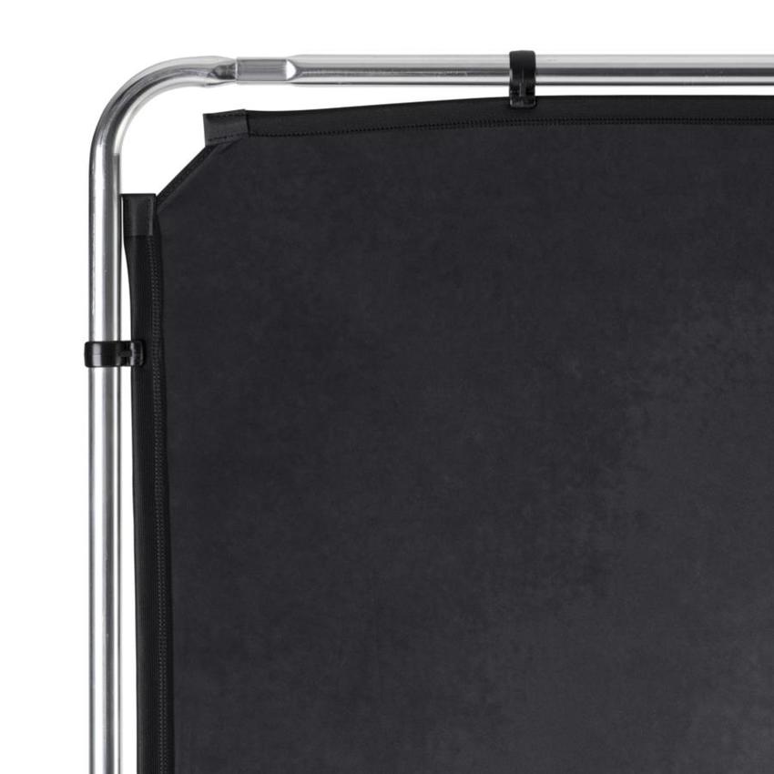 Manfrotto EzyFrame Vintage Pewter, 2 x 2,3m Hintergrund im Vintage-Stil, Farbe: Zinnfarbe, inkl. Rahmen und Tasche