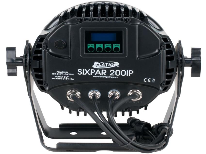 ELATION Sixpar 200 IP 12x 12 W RGBAW+UV LEDs, 15°,DMX 512-A (RDM), schwarz,IP 65
