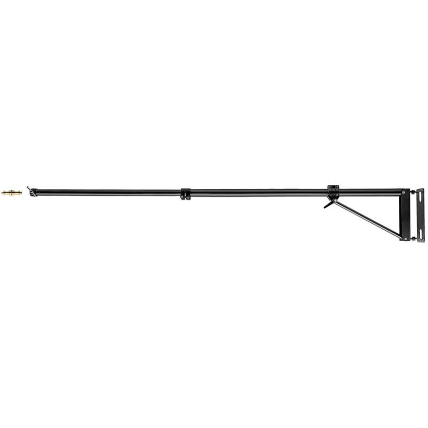 MANFROTTO WALL MOUNTED BOOM 1,2-2,1M Wandgalgen (Wandmontage), Aluminium mit schwarzer Lackierung