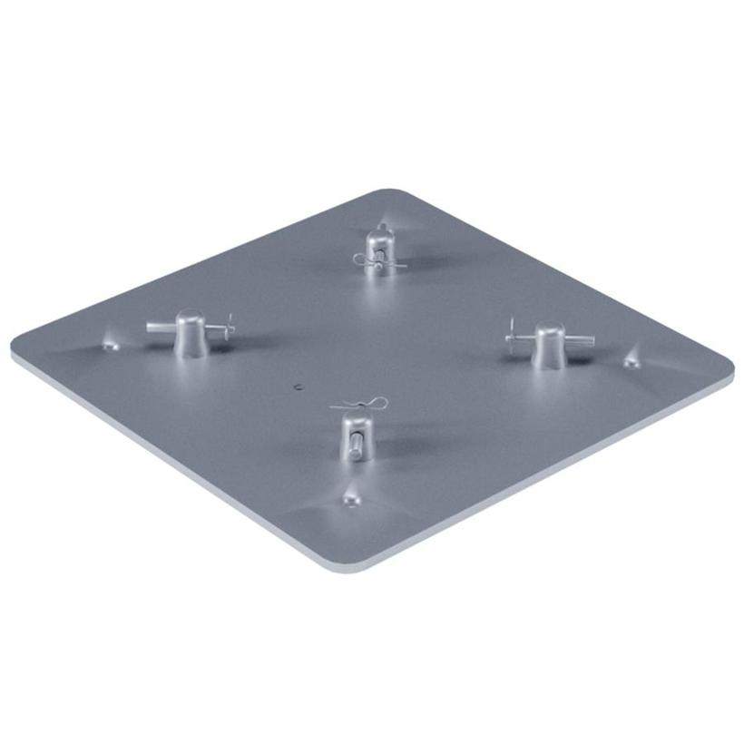 Litec FP40M  Universal 40cm truss large floor plate, 500x500 8mm thick, (incl. connectors K370) schwarz RAL 9005 M