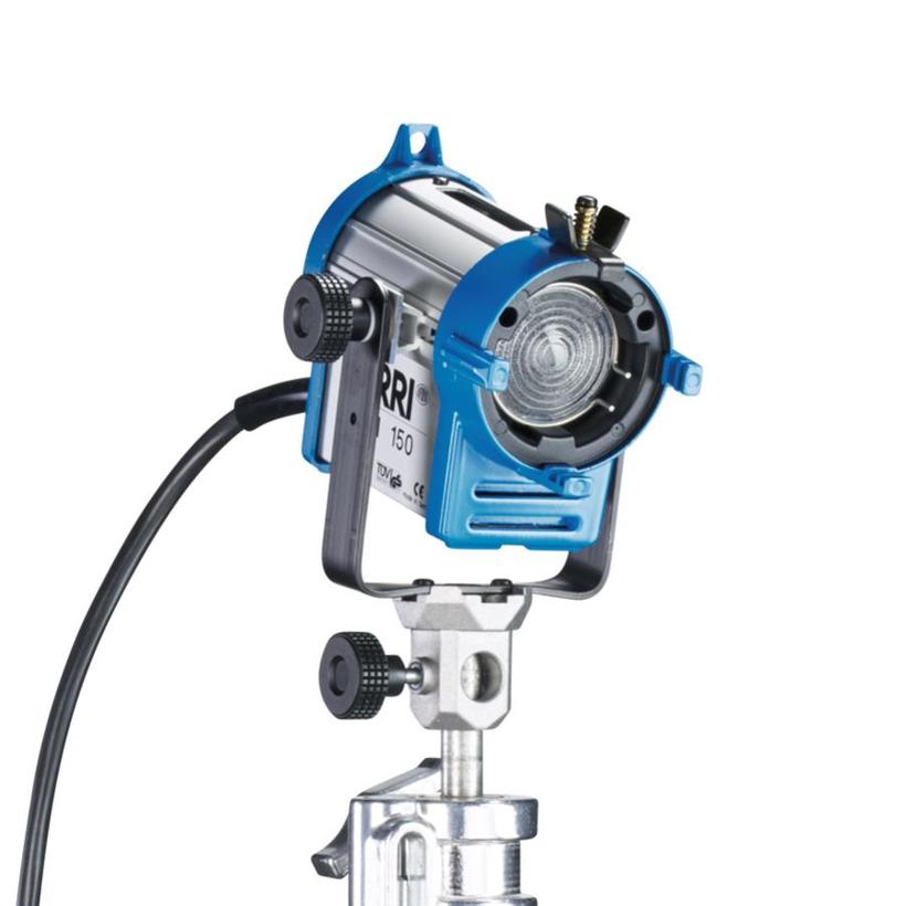 ARRI 150, 150W, MAN, Schalter, blau/silber, Schuko, Kabel 3.5m, 4-FT, FFR, 90-250V