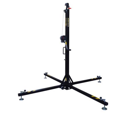 Fantek Teleskoplift T-102D, schwarz, **NEUER CODE: TK5010**, max. Höhe 4.88m, max. Auflast 100kg,