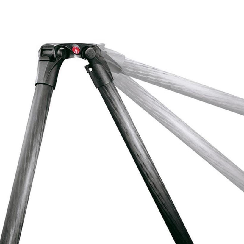 MANFROTTO MPRO Carbon Videostativ mit 75/100mm Halbschale 4 Segmente