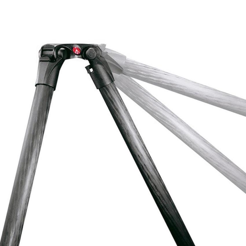 MANFROTTO MPRO Carbon Videostativ mit 75/100mm Halbschale 4 Segmente