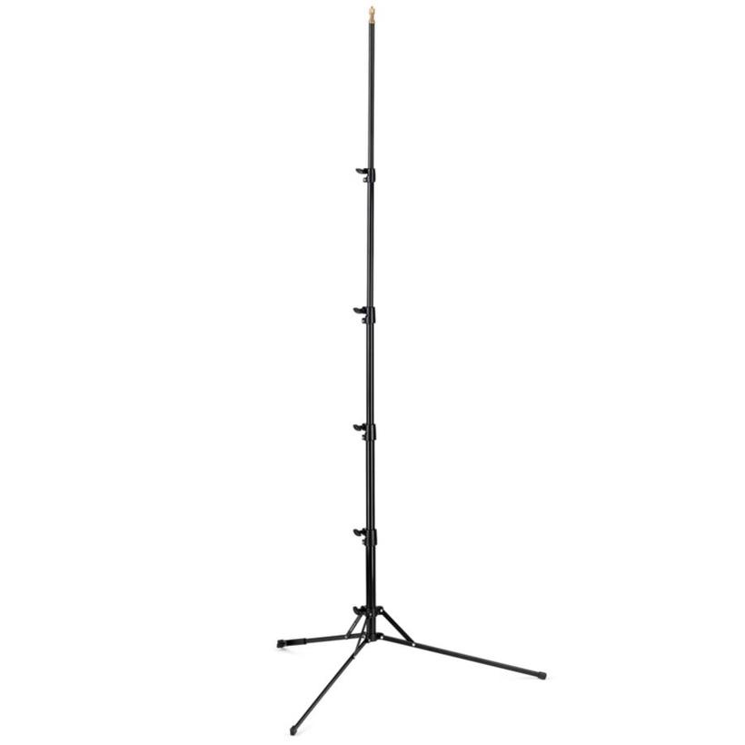 MANFROTTO NANO PLUS STAND, BLACK Stativ mit  Nivellierbein & herausnehmbarer Mittelsäule