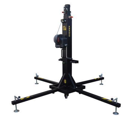 Fantek Teleskoplift T-105D, schwarz, **NEUER CODE:TK5322** max. Höhe 5.30m, max. Auflast 225kg, Doppelwinde 500kg