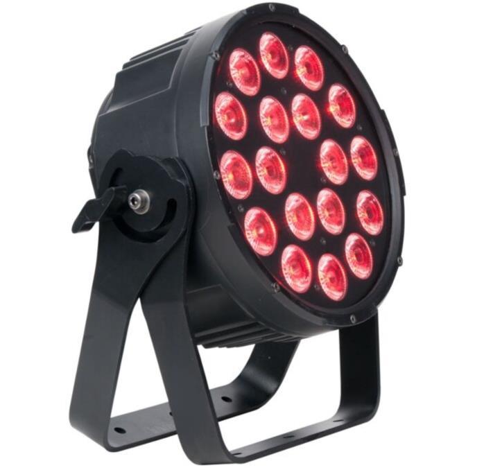 ELATION Sixpar 300 IP 18x 12 W RGBAW+UV LEDs, 15°,DMX 512-A (RDM), schwarz,IP 65