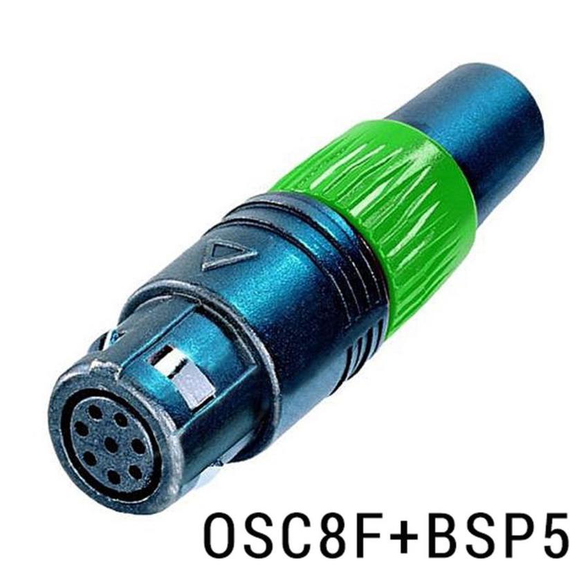 Neutrik neutriCON Kabelbuchse schwarz, 8pol, Metallrundsteck für Multipin / Industrieanwendungen, Push-Pull Verriegelung