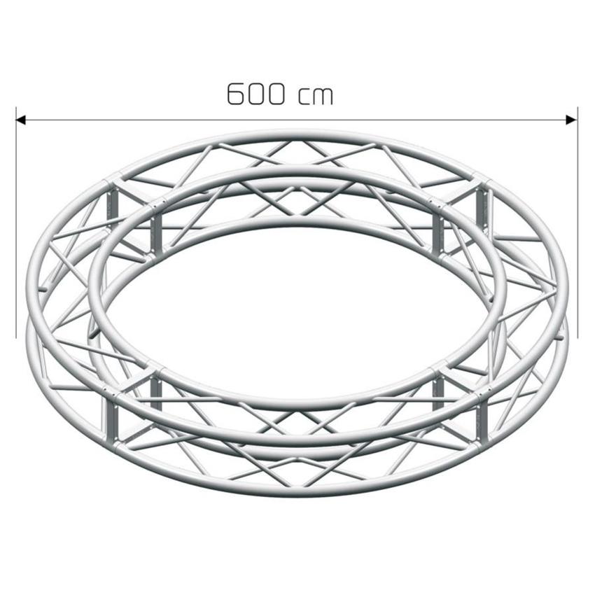 LITEC QX30SC600A8 ST 29 cm. square - Circle ext. diam cm. 600, 8 sect.