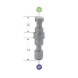 MANFROTTO SPIGOT ADAPTER 5/8M-17 MM MALE 5/8" (16mm) Zapfen mit 17mm Stift im Anschluss