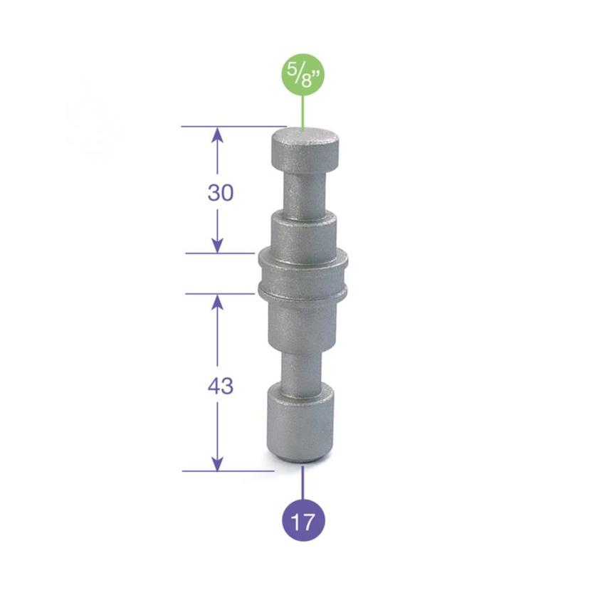 MANFROTTO SPIGOT ADAPTER 5/8M-17 MM MALE 5/8" (16mm) Zapfen mit 17mm Stift im Anschluss