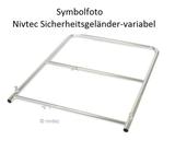 Nivtec Sicherheitsgeländer, variabel: 100 bis 150cm nur zum Schließen von Lücken, Höhe 100cm, Handlauf-Stahlrohr