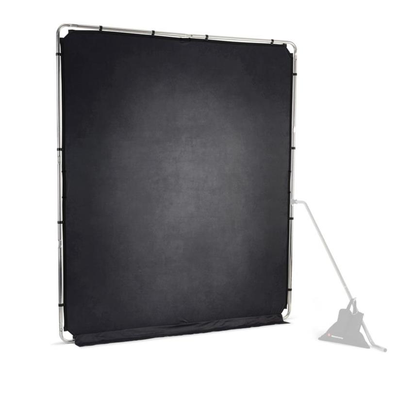 Manfrotto EzyFrame Vintage Pewter, 2 x 2,3m Hintergrund im Vintage-Stil, Farbe: Zinnfarbe, inkl. Rahmen und Tasche