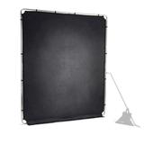 Manfrotto EzyFrame Vintage Pewter, 2 x 2,3m Hintergrund im Vintage-Stil, Farbe: Zinnfarbe, inkl. Rahmen und Tasche