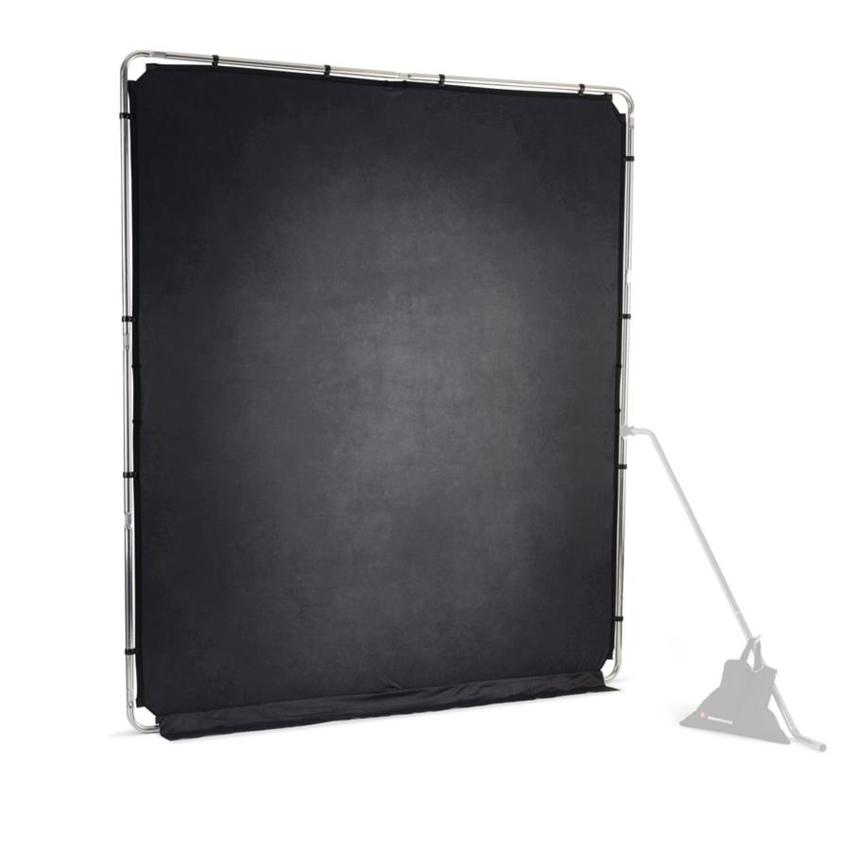 Manfrotto EzyFrame Vintage Pewter, 2 x 2,3m Hintergrund im Vintage-Stil, Farbe: Zinnfarbe, inkl. Rahmen und Tasche